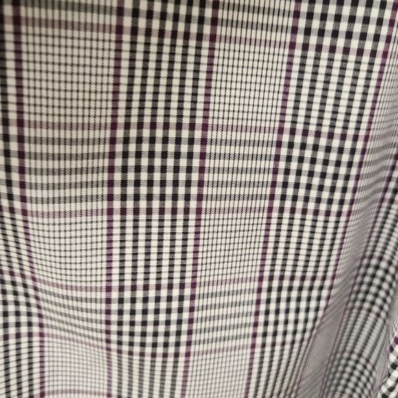 Men's Michael Kors Gray Plaid Button Down Shirt size 24 - Picture 5 of 5